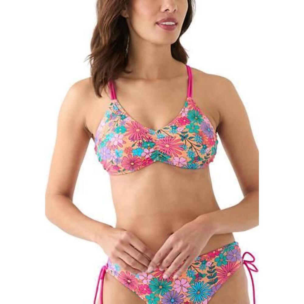 NWT Cupshe Bright Floral Scrunched Two Piece Swim Suit - Size Medium